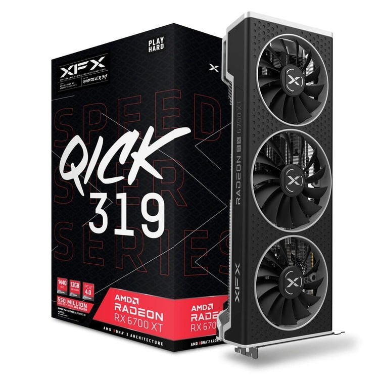 کارت گرافیک ایکس اف ایکس مدل RX 6700 XT QICK 319 حافظه 12GB کارکرده