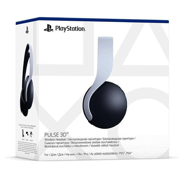 هدست پلی استیشن 5 رنگ مشکی و سفید– stationPulse 3D Wireless Headset Play5 ا Playstation 5 Pulse 3D Wireless Headset