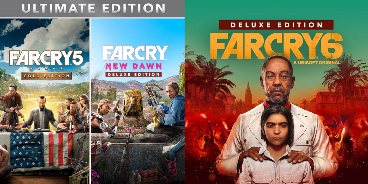 اکانت قانونی بازی باندل فارکرای سه بازی Far Cry 6 Deluxe Edition Far Cry 5 Gold Edition Far Cry New Dawn Deluxe Edition پلی استیشن 4 و 5 (قبل از ثبت سفارش استعلام بگیرید)