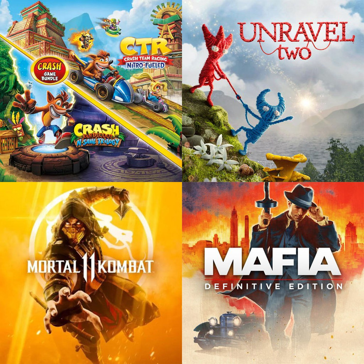 اکانت قانونی و اختصاصی باندل بازیهای دونفره به اضافه بازی داستانی Crash Bandicoot™-Paket: N. Sane Trilogy + CTR Nitro-Fueled Mortal Kombat 11 PS4 & PS5 Unravel Two Mafia: Definitive Edition پلی استیشن 4 و پلی استیشن 5