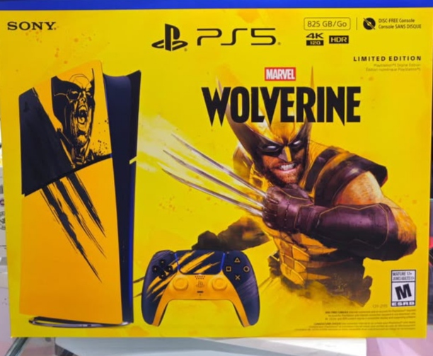 پلی استیشن 5 اسلیم ۸۲۵ گیگابایت طرح بازی Marvel Wolverine